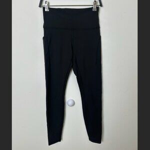 Black Lululemon Align High-Rise Leggings with Pockets 28" - Size 8